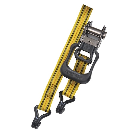 Sunbelt PRO GRIP Ratchet Tie Down, Standard Duty, 16' x 1-1/8", w/ Hooks 3.5" x3" x13" A-B1325600